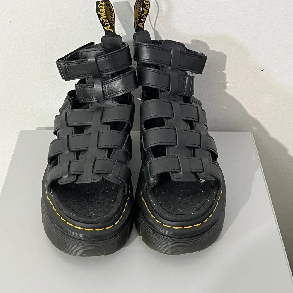 Dr. Martens Ricki Nappa Lux Leather Platform Gladiator Sandals Size‎ 6 - Picture 3 of 8